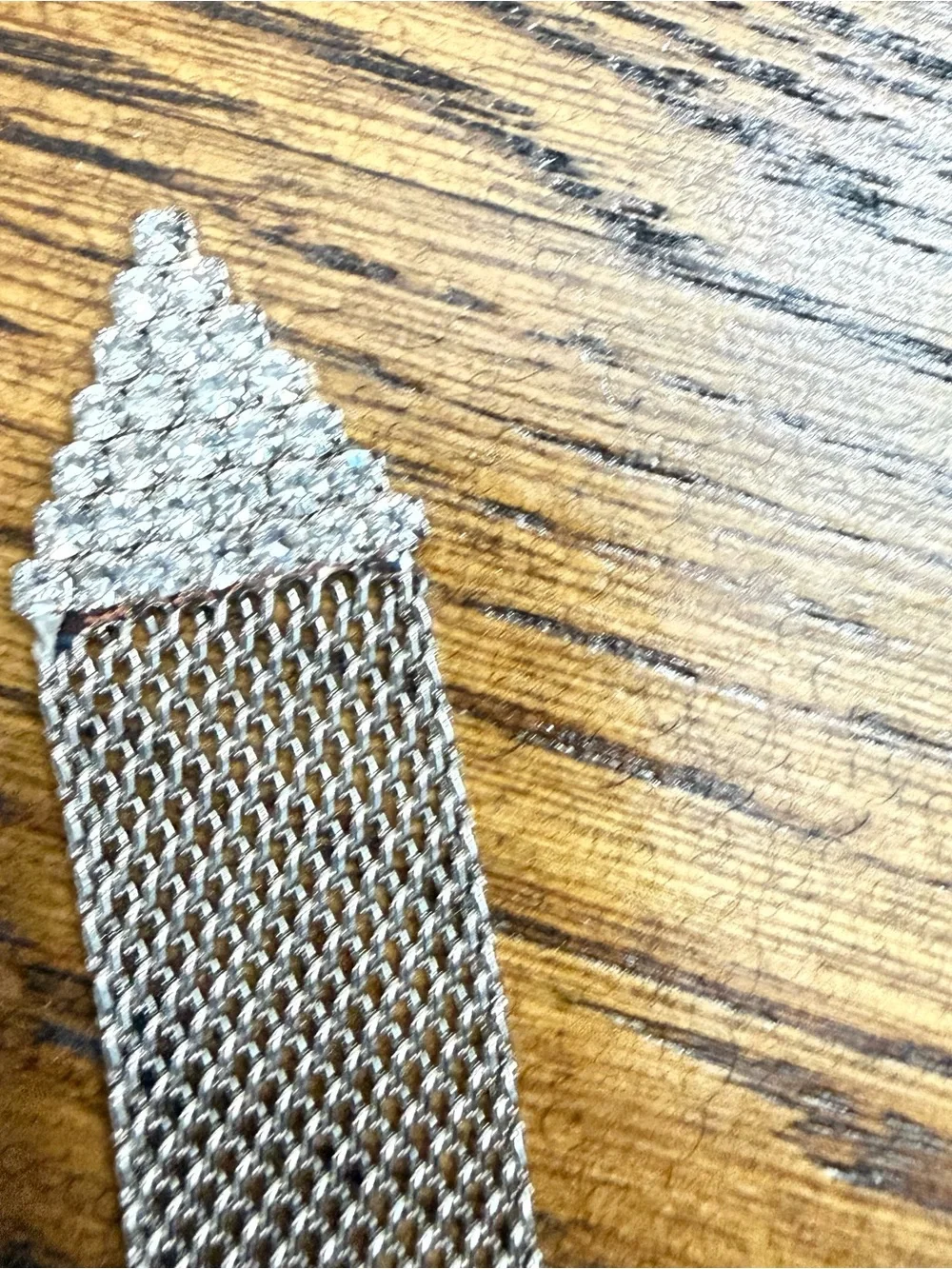 bebe Metallic Mesh Belt in silver